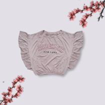 Cropped Feminino Babado no Ombro Estampa Brooklyn New York Cropped Feminino Babado no Ombro Estampa Brooklyn New York