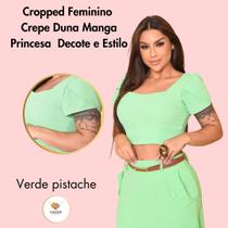 Cropped Feminino Blusa Duna Julia Estilo Princesa