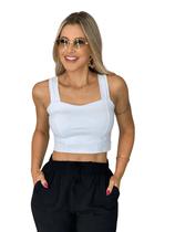 Cropped Feminino Blusa Suplex com Bojo Lançamento