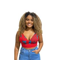 Cropped Feminino Blusinha Alcinha Festa Balada Com Bojo