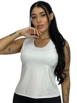 Cropped Feminino Camiseta Lisa TB moda fitnees