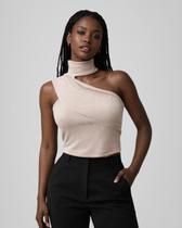 Cropped Feminino Choker Canelada Top Mula Manca Gola Verão