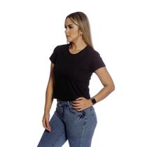 Cropped Feminino em Malha de Algodão Liso TM007-V1