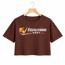 Cropped Feminino Equillybrio Oversized Blusa Casual Leve