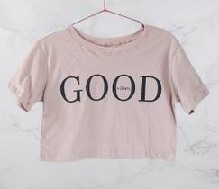 Cropped feminino estampado algodão