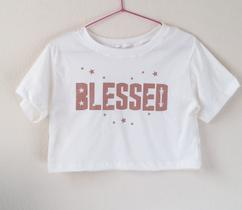 Cropped feminino estampado algodão