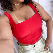 Cropped Feminino Estilo Corset BicoVSuplex Sem Bojo