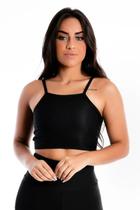 Cropped Feminino Fitness Alcinha Detalhe em Tela