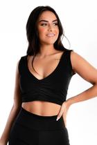 Cropped Feminino Fitness Detalhe Busto