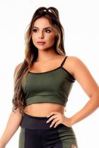 Cropped Feminino Fitness Top com alcinha básico