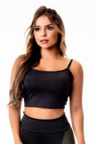 Cropped Feminino Fitness Top com alcinha básico