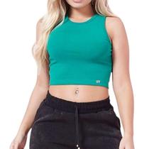 Cropped Feminino Liso Gola Careca- Habana