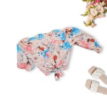 Cropped Feminino Manga Longa Botão e Amarração na Frente 0420 Cropped Feminino Manga Longa Botão e Amarração na Frente 0420