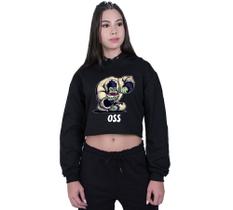 Cropped Feminino Moletom Com Capuz Luta Jiu Jitsu Oss Gorila Cropped Feminino Moletom Com Capuz Luta Jiu Jitsu Oss Gorila