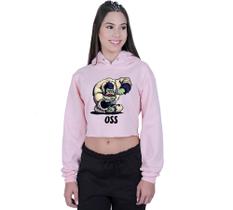 Cropped Feminino Moletom Com Capuz Luta Jiu Jitsu Oss Gorila