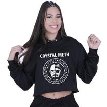 Cropped Feminino Moletom Com Capuz Série Breaking Bad Heisenberg