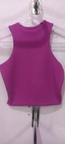 Cropped Feminino na Cor Lilás Tecido Lycra