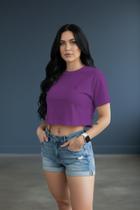 Cropped feminino oversize premium roxo 2223 Cropped feminino oversize premium roxo 2223