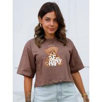 Cropped Feminino Oversized Be Happy Cropped Feminino Oversized Be Happy