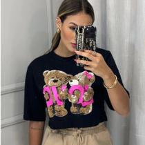 Cropped Feminino Oversized Be Happy Cropped Feminino Oversized Be Happy