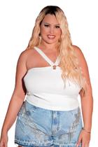 Cropped Feminino Plus Size Com Alça e Argola Cropped Feminino Plus Size Com Alça e Argola