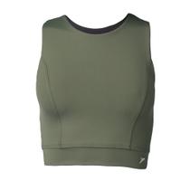 Cropped Feminino Poker Electra Compressão Verde Escuro