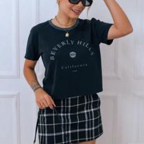 Cropped Feminino Preto Beverly Hills