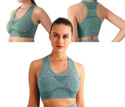 Cropped Feminino Top Fitness Esportivo Academia Treino Sem Costura Com Bojo - Stuff