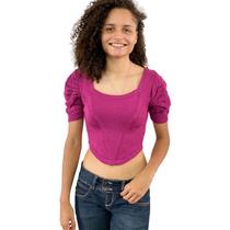 Cropped Feminino Tricot Modal Canelado Regatinha Tendencia26