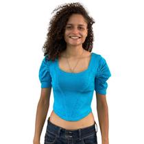 Cropped Feminino Tricot Modal Canelado Regatinha Tendencia26