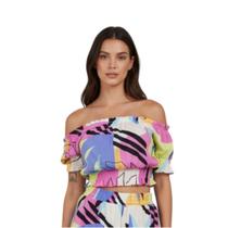 Cropped Feminino Viscose Estampado Cropped Feminino Viscose Estampado