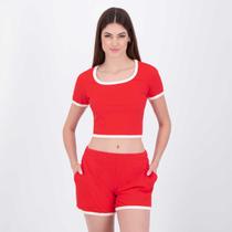 Cropped Fila Rib Feminina Vermelho