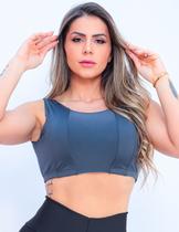 Cropped Fitness sem Bojo Grafite