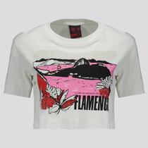 Cropped Flamengo Cenário Feminino Off-White