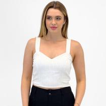 Cropped Formitz Listrado com Alça Feminino