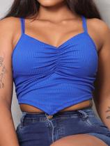 Cropped franzido com bojo Cropped franzido com bojo