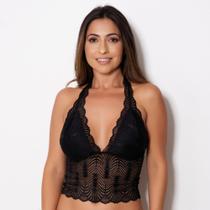 Cropped Frente Única em Renda - C8856 - Moret Confecções