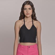 Cropped Frente única Juvenil Feminino Amofany Em Malha Jacquard