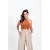 Cropped frente única regulagem nas costas Cropped frente única regulagem nas costas