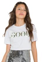 Cropped Glow Meia Malha Branco LLiccie