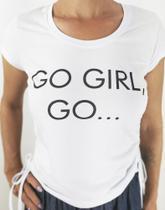 Cropped Go Girl, Go Franzido Feminino 100% Algodão Blufera Jeans 21722-1 Cropped Go Girl, Go Franzido Feminino 100% Algodão Blufera Jeans 21722-1