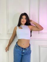 Cropped Gota Feminino Tecido Suplex Liso