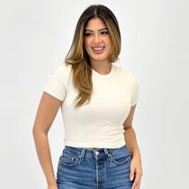 Cropped Hering Básico Manga Curta Feminino
