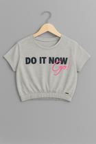 Cropped Infantil Cinza DO IT NOW Go Elian Beats Cropped Infantil Cinza DO IT NOW Go Elian Beats