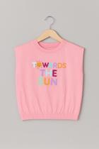 Cropped Infantil Feminina Rosa Towards The Sun Alenice