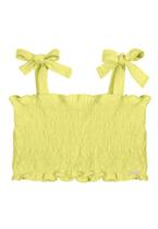 Cropped Infantil Lastex Malha Amarelo D'Way