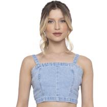 Cropped Jeans Feminino Malu Claro