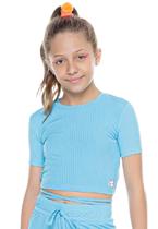 Cropped Juvenil Canelado Azul Mylu Cropped Juvenil Canelado Azul Mylu