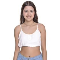 Cropped Juvenil Feminino Amofany Com Ajuste Na Barra