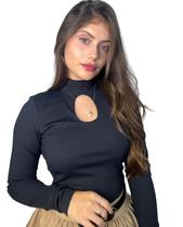 Cropped K2B manga longa com abertura no decote Samana